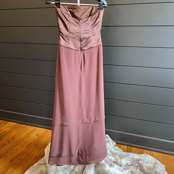 Bella Formals - Chocolate Brown Formal Dress - Size 6 - Picture 3 of 10